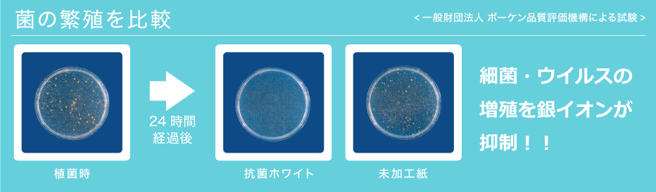 細菌・ウイルスの増殖を銀イオンが抑制