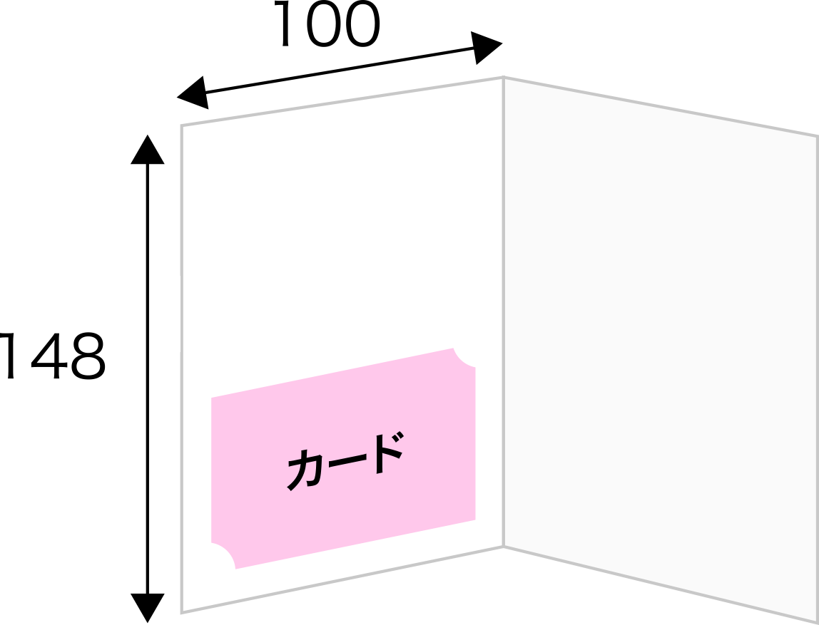 ②カード台紙 中サイズ