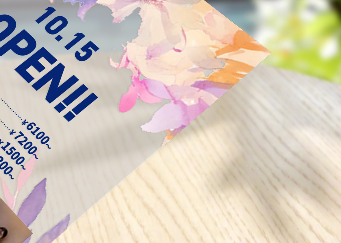 クリアポスター デザイン例