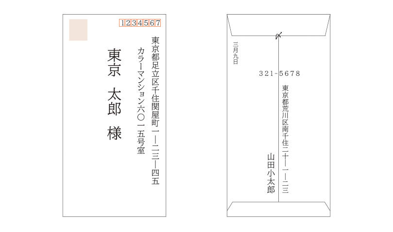 長3封筒の書き方