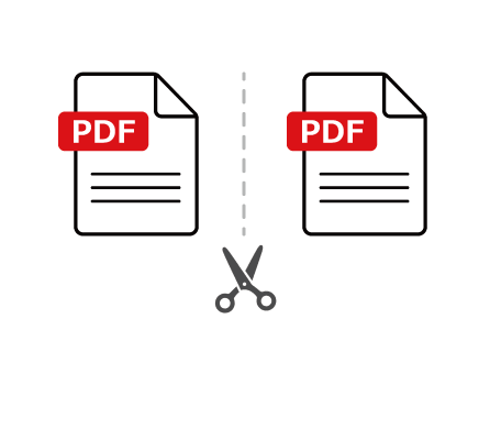 PDFの分割: 大きなPDFファイルを複数の小さなファイルに分割できます。