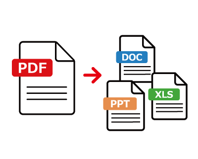 PDFの変換: PDFをWord、Excel、PowerPointなど他の形式に変換することができます。