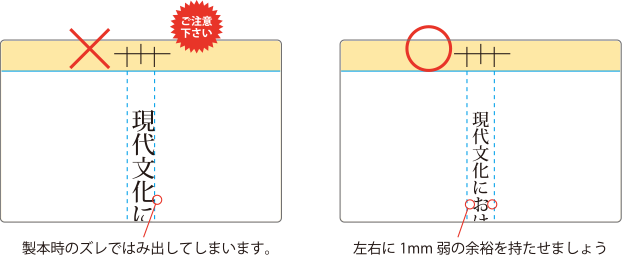 背文字を入れる際のご注意