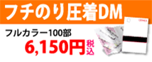 掲載スペースが広く、開封する楽しさもあります!フチのり圧着DM！税込み＆送料込みの大特価！