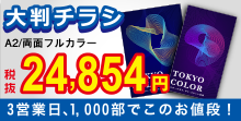 大判チラシ印刷 3営業日、1,000部で24,854円税抜!